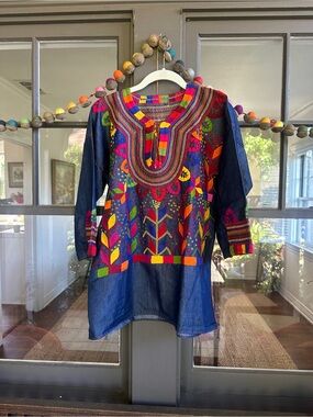 Oaxacan Hand  Embroidered Tunic
